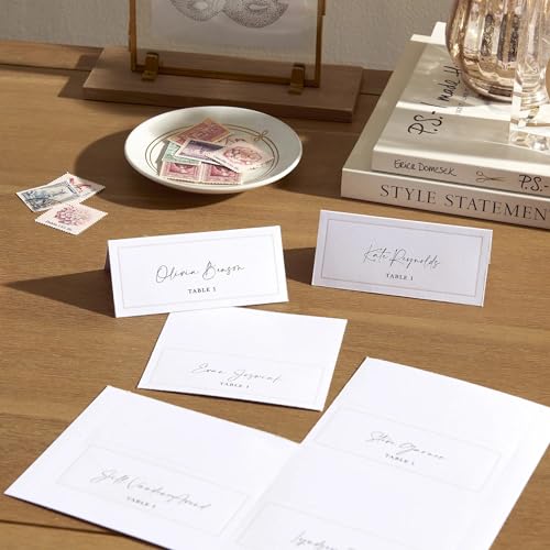Gartner Studios White Pearl Place Cards  3.75  X 1.75  48 Count - Image 2